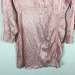 & Other Stories & Other Stories Pink Satin Mini Dress Size 8 Gathered Cut Out Back Cocktail Photo 11