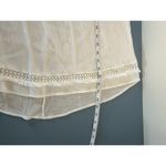 Umgee  womens white dress size M gauze cotton lace top sleeveless knee length Photo 7