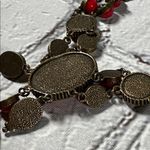 Elegant Red Statement Necklace Teardrop 19” Photo 8