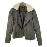 Sam Edelman  Moto‎ Jacket Womens XSmall Sherpa Grunge Biker Hipster Rocker Photo 0