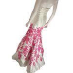 Ellie Wilde Mon Cherie White Pink Floral Embroidered Mermaid Prom Dress Photo 11