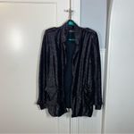 PatBO Embellished Sparkle Velvet Relaxed Fit Jacket Black Women's Size XL FLAW Photo 3