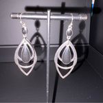 Lia Sophia Silver and Black Geometric Earrings Photo 0