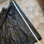 ZARA  Black Pleated Vegan Leather Wrap Midi Skirt XS Photo 6