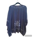 Monoreno  Gray Embroidered Poncho Top Sz.S Photo 1