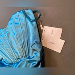 NWT Linjou satin sweetheart neckline wrap bodycon backless corset dress . SZ‎ M Blue Size M Photo 11