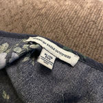 American Eagle  Outfitters Floral Cold Shoulder Tank Top Blouse XL Gray Blue Photo 3