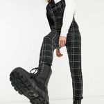 ASOS  DESIGN jersey overalls in mono grid print US 6 Photo 3