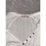 We The Free  Ivory White long sleeve Wild Hearts Henley ribbed knit shirt S Photo 4