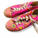 Dynamite Wanted  Pink Printed Sneakers Women’s Size 6 Made in Italy Photo 0