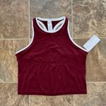 Athleta  Momentum Seamless High Neck Crop Tank Redwood White Size XL Photo 3