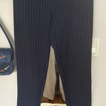 Banana Republic  Navy Pin Striped Cropped Pants Photo 0