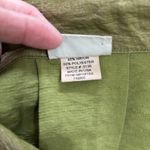 Habitat Blouse Top Womens Large Green Shimmery Metallic Button Up Collared Shirt Photo 9