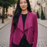 Bagatelle Collection jacket suede feel deep pink sz Small Photo 0