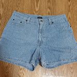 Northcrest Blue Striped Jean Shorts 10 Photo 1