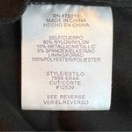 Flaw/City Studio XXS Metallic Pin Striped Black Sheath Dress Tulip Style Bottom Photo 14