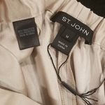 St. John ππ Liquid Satin Pant Elastic Back Pull-On Wide-Leg ~ Travertine M NWOT Photo 14