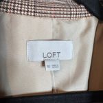 Loft  Plaid Double Breasted Blazer Jacket Photo 4
