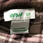 Aerie Brown Plaid Button Front Shirt Photo 2