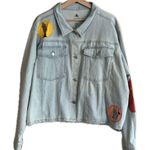 Disney NWT Pixar Soul Denim Jacket for Women Size 2X Patches Artwork Pockets Photo 1