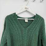 Gap Warehouse Vintage Green Cable Knit Sweater Size XL Cotton Winter Photo 1