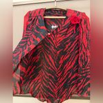 DYI Vintage DIY red & black top transparent blouse size medium/large Photo 5