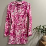 For Love & Lemons  NWT Small Pink Tie Dye Devon Shirt Mini Dress Party Cocktail Photo 2