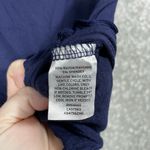 Abound  Women's Navy Blue Lettuce Hem Crop Top T-Shirt - Size Medium - Y2K Style Photo 5