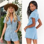 Show Me Your Mumu  Outlaw Romper In Light Tide Photo 6