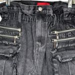 Signature8 Distressed Denim Mini‎ Skirt Black Photo 1