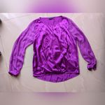  Silk Blouse Sheer Long SleevePurple Silk Blouse Marciano Long Sleeve Photo 13