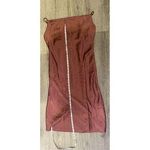 Tsher Copper Silky Shiny Dress XL New Brown Photo 2