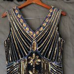 None Unbranded Gold and Black Beaded Flapper Dress Size Large Photo 2