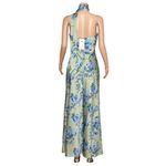 BHLDN   Molly Scarf-Neck Strapless Column Maxi Dress, Mint Cabbage Roses, Large Photo 4
