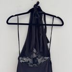 Indah  Viscose Spandex Halter Maxi Dress Lace Cutout Detail Photo 2