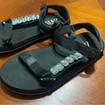 ZARA  Women’s athletic straps sandals rhinestones Black Size 39 (Q) Photo 2