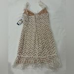 City Studios NWT City Studio White & Tan Floral Lace Mini Dress Size 3 Photo 10