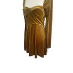 Forever 21 F21 Gold Velvet Long Sleeve Dress Size Small Photo 1