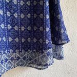 Saks 5th Avenue BLUE by Saks Fifth Avenue - Double Layered blue patterned tank- Tailored to Sz S Photo 4