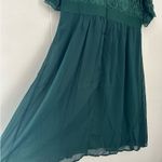NWT Pinup Fashion Cocktail Dresses Women Lace Top Chiffon Emerald Green Dress Size 14W Photo 8