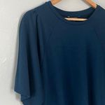 Banana Republic  Loose Fit Oversize Crewneck Blouse Shirt Teal Blue Medium Photo 1