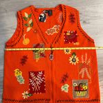 Holiday‎ Editions Bright Orange Embroidered Vest very pretty Size XL Photo 3