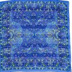 Vintage 60s Floral Silk Square Scarf Wraps Photo 0