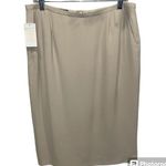 Giorgio Armani Y2K NWT silk skirt tan pencil size pockets sexy office date night Photo 0