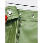 NWT Pretty Garbage Green Faux Leather Mini Skirt with pockets Size Medium Photo 2