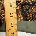 Anthropologie Tiny Green Black Patchwork Blooms Blouse Womens XS Tie Shirt Tops Photo 9
