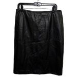 Valerie Stevens Skirt Women's Size 8 30 Black Faux Leather Pencil BPV-A Photo 0