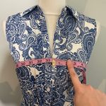 Tommy Hilfiger NWOT Hudson Paisley Sleeveless Midi Shirt Dress Linen Cotton Belted Buttoned New Photo 7