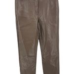 Wilfred Brown faux Leather Straight Leg Pants 8 chocolate mocha fall winter Photo 0