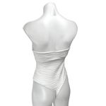 Princess Polly White Textured Strapless Sleeveless Bandeau Bodysuit Tube Top 2 Photo 1